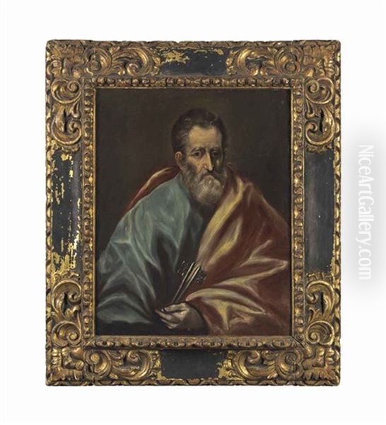 Saint Peter Oil Painting by El Greco (Domenikos Theotokopoulos)
