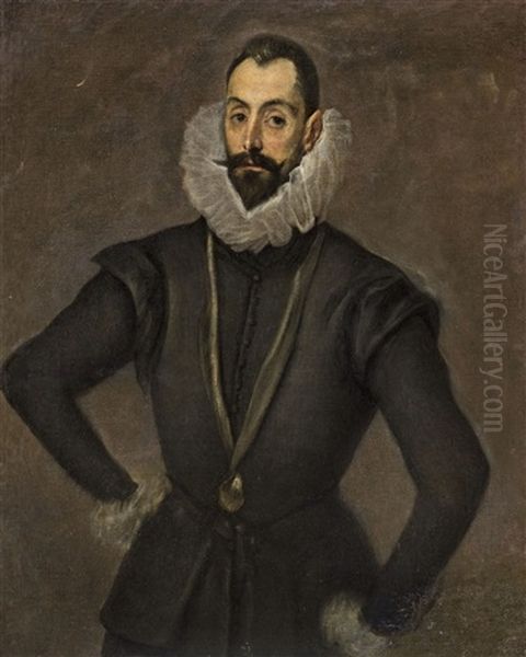 Portrait Of A Gentleman Oil Painting by El Greco (Domenikos Theotokopoulos)