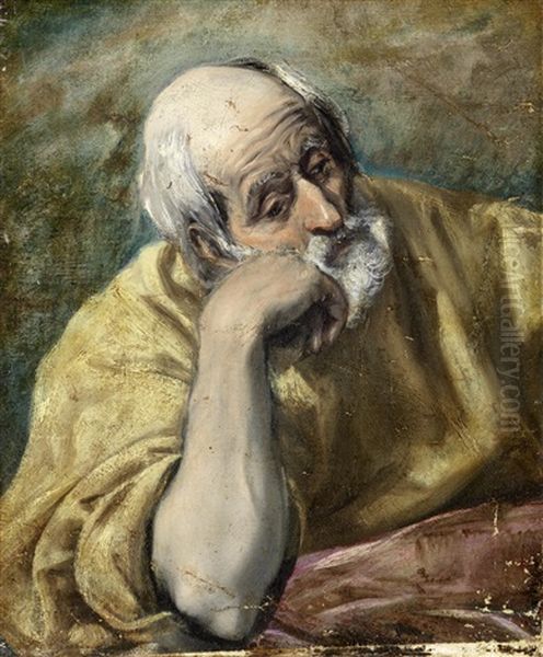 Saint Peter Oil Painting by El Greco (Domenikos Theotokopoulos)