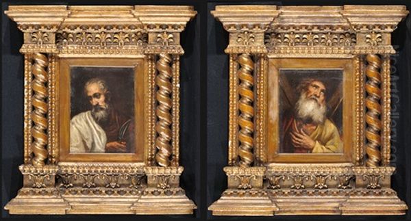 San Pietro Martire (+ Sant'andrea; Pair) Oil Painting by El Greco (Domenikos Theotokopoulos)