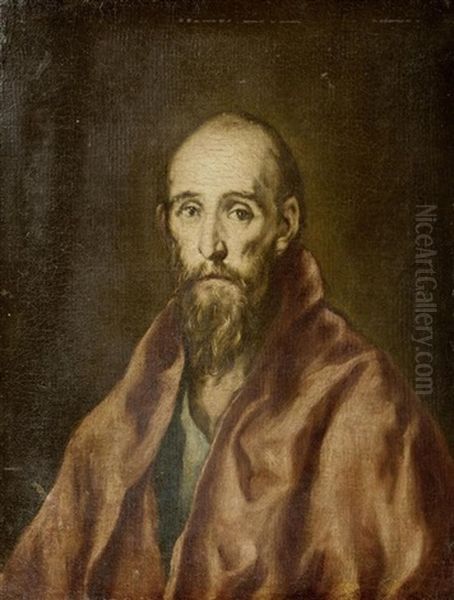 Portrait Eines Alteren Mannes Oil Painting by El Greco (Domenikos Theotokopoulos)