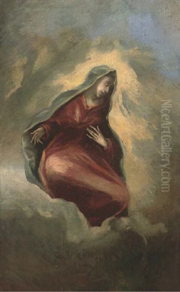 The Assumption Of The Virgin Oil Painting by El Greco (Domenikos Theotokopoulos)