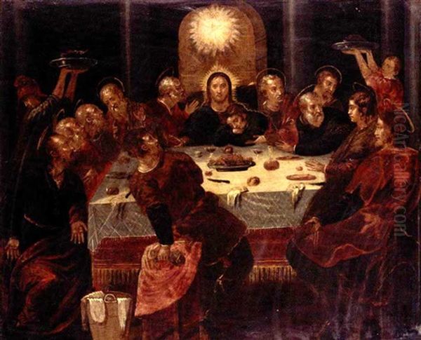 The Last Supper Oil Painting by El Greco (Domenikos Theotokopoulos)