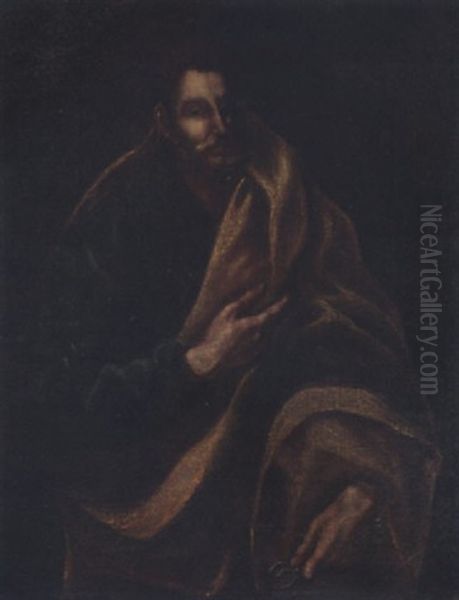 Der Apostel Petrus Oil Painting by El Greco (Domenikos Theotokopoulos)
