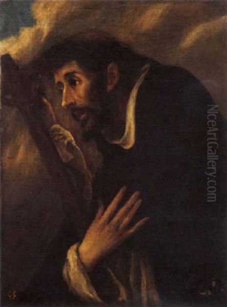 San Francesco In Preghiera Oil Painting by El Greco (Domenikos Theotokopoulos)