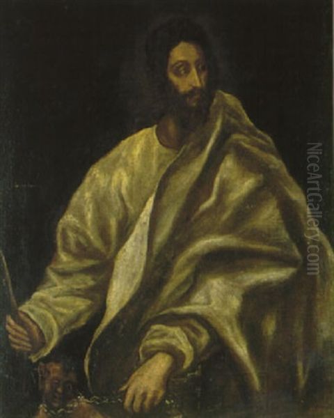 Saint Barthelemy Oil Painting by El Greco (Domenikos Theotokopoulos)