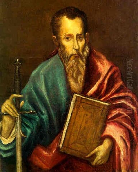 Saint Paul Oil Painting by El Greco (Domenikos Theotokopoulos)