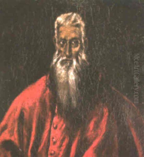 St. Jerome Oil Painting by El Greco (Domenikos Theotokopoulos)