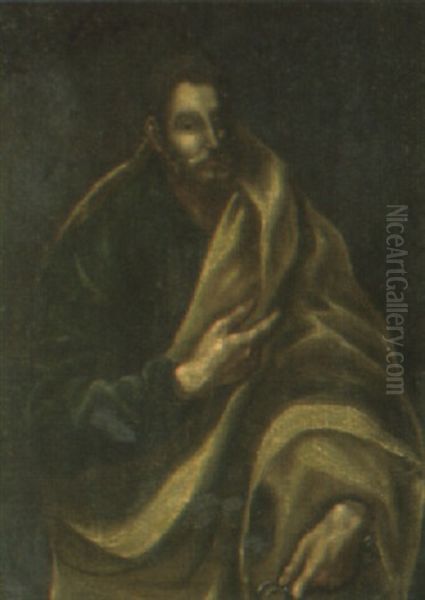 Saint Peter Oil Painting by El Greco (Domenikos Theotokopoulos)