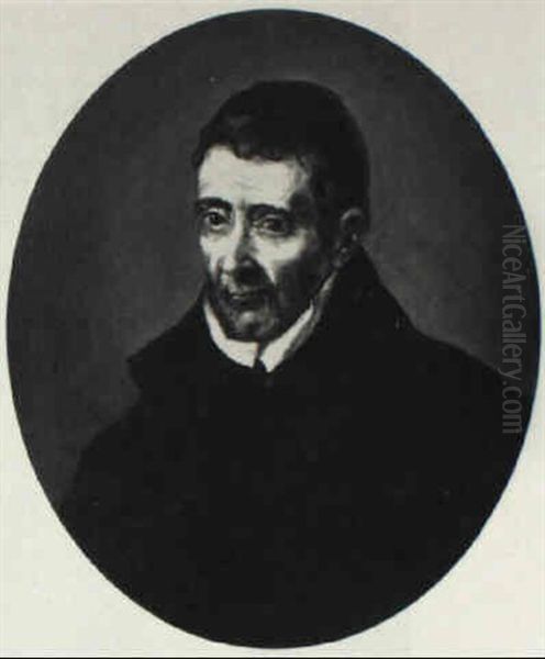 Portrait Of Fra Juan De Avila Oil Painting by El Greco (Domenikos Theotokopoulos)