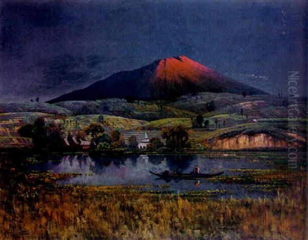 Sumatra Oil Painting by Leo Eland