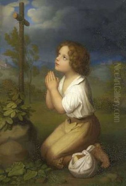 Betender Knabe Oil Painting by Maria Ellenrieder