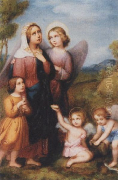 Schutzengel Oil Painting by Maria Ellenrieder