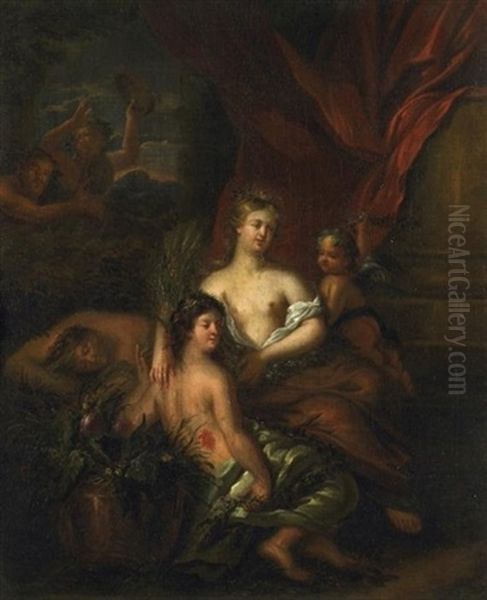 Allegorie Des Sommers Mit Lagernden Bacchanten Oil Painting by Ottmar Elliger the Younger