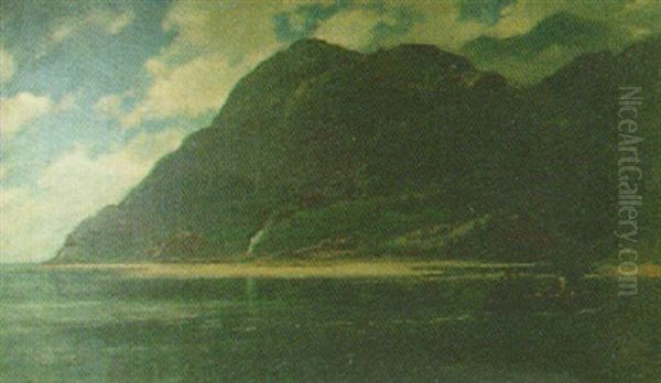 Coastal View Oil Painting by Edwin Ellis