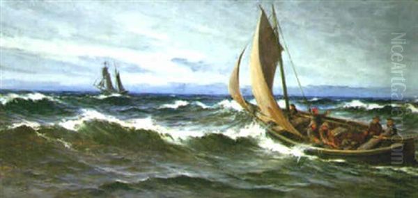 Off To The Fishing Grounds Oil Painting by Edwin Ellis