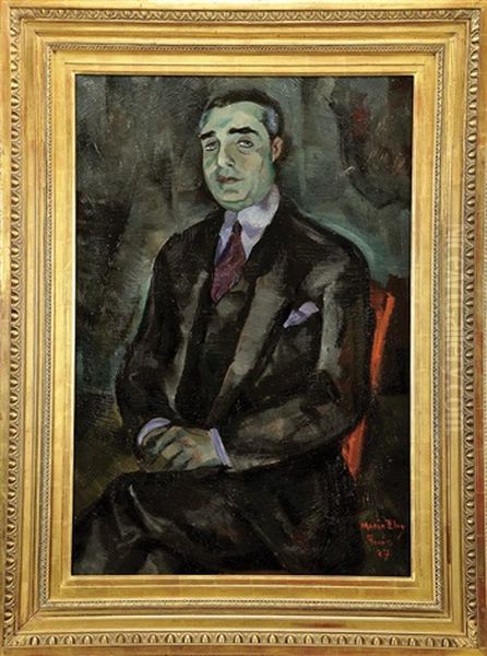 Figura Masculina Sentada Oil Painting by Mario Eloy