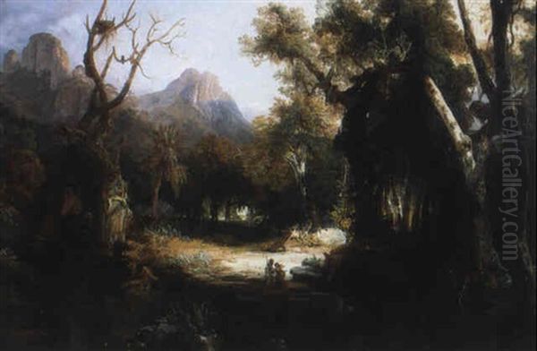 In Den Pontinischen Suempfen Oil Painting by Friedrich August Elsasser