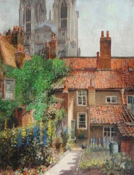 View Of Beverley Minster Oil Painting by Mary Dawson Elwell