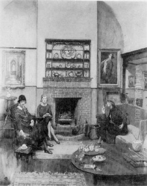 My Studio Oil Painting by Mary Dawson Elwell