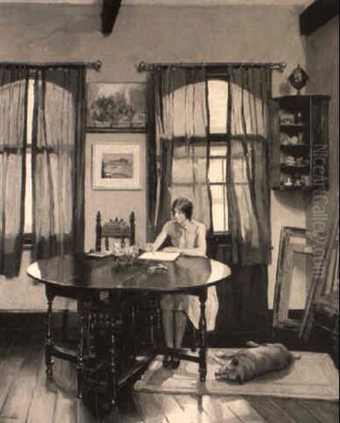 Painting Watercolours Oil Painting by Mary Dawson Elwell