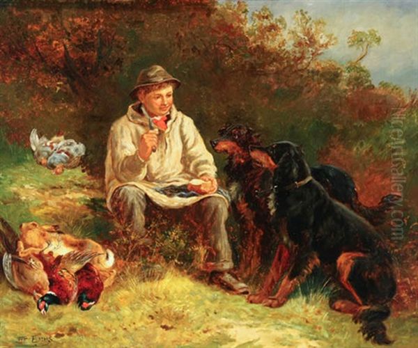 After A Day's Sport Oil Painting by John Emms