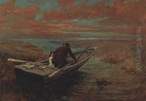 The Wildflowler Oil Painting by John Emms