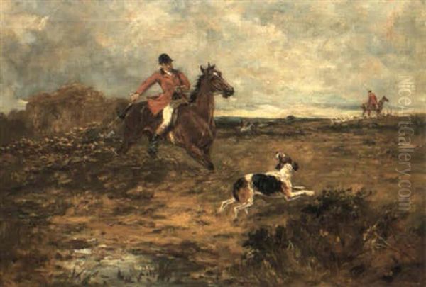 An Errant Hound Oil Painting by John Emms