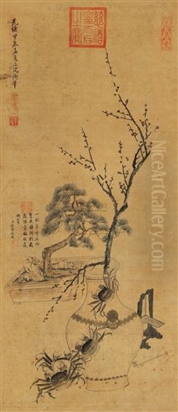 Untitled Oil Painting by Empress Cixi Manchu-Chinese