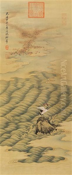 Untitled Oil Painting by Empress Cixi Manchu-Chinese