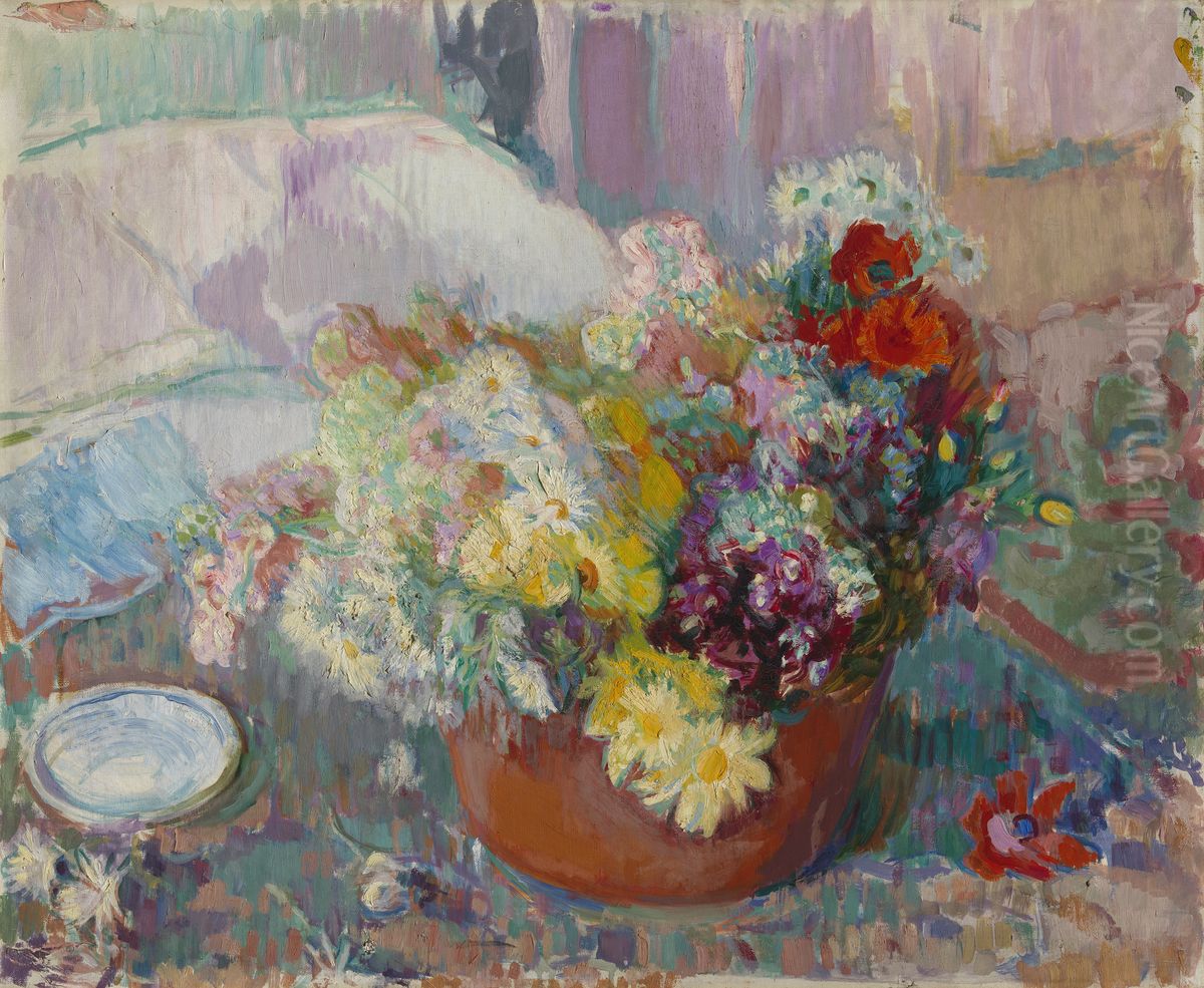 Flowers Oil Painting by Magnus Enckell