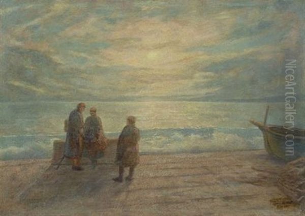 Quai Du Midi Oil Painting by Jean-Joseph Enders