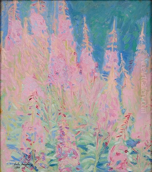 Fireweed Oil Painting by Gabriel Engberg