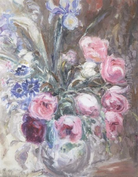 Floral Still Life Oil Painting by Florence Engelbach
