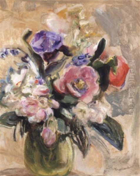 Mixed Flowers Oil Painting by Florence Engelbach
