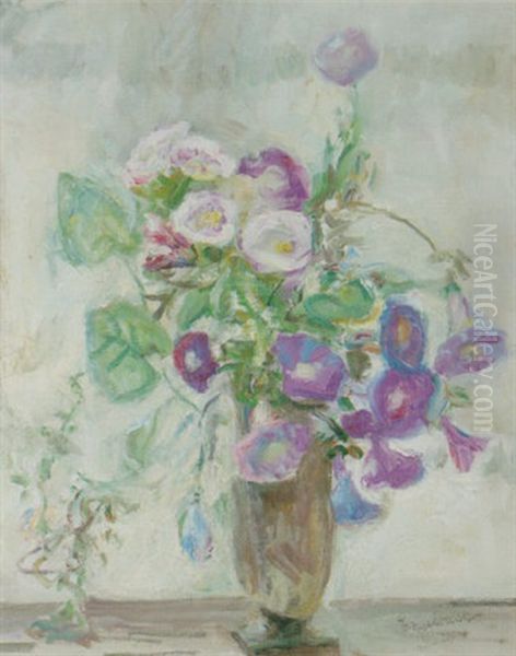 Still Life With Convulvulous Oil Painting by Florence Engelbach