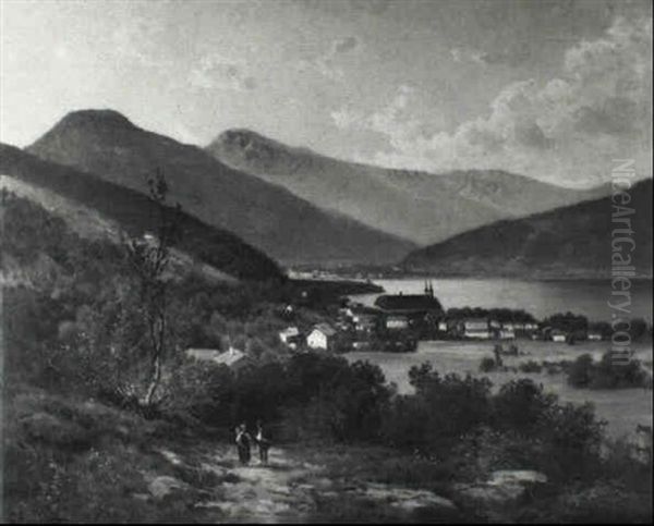 Blick Auf Den Tegernsee Oil Painting by Georg Engelhardt