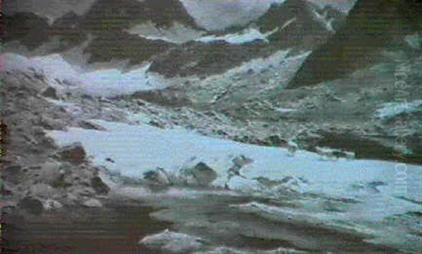 Sonniger Tag Im Hochgebirge Oil Painting by Georg Engelhardt