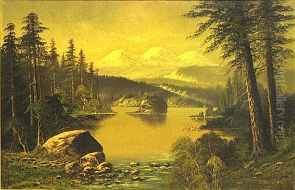 A View Of Three Sisters, Oregon Oil Painting by John Englehart