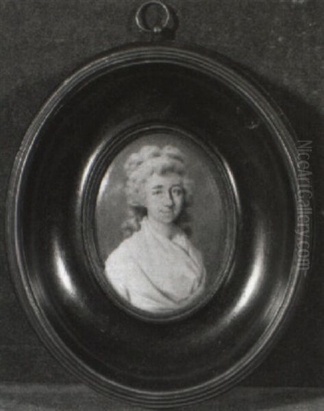 Portrait Of Mary Anne Mortlock Oil Painting by George Engleheart