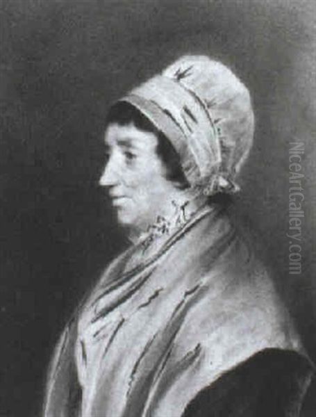 Portraits Of Dr. & Mrs. Pope And Margaret Pope Oil Painting by George Engleheart