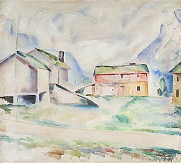 Landskap, Bardodalen Oil Painting by Leander Engstroem the Elder