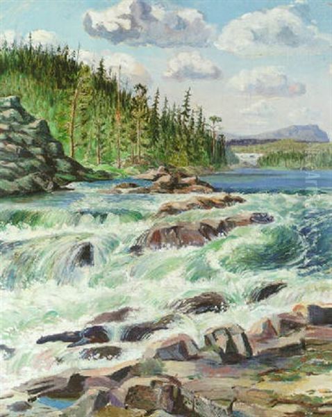 Wilhelmina Lappmark Oil Painting by Leander Engstroem the Elder