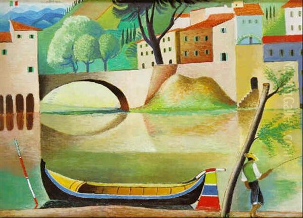 Arno Vid Compiobbi Oil Painting by Leander Engstroem the Elder