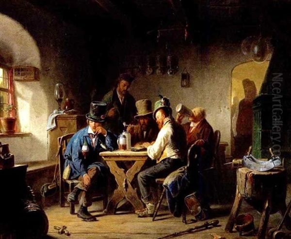 Das Heimweh Oil Painting by Karl Von Enhuber