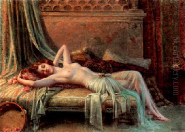 The Tambourine Girl Oil Painting by Delphin Enjolras