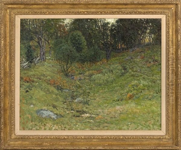 Spring Meadow Landscape Oil Painting by John Joseph Enneking