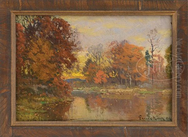 Neponset River, Hyde Park, Massachusetts Oil Painting by John Joseph Enneking