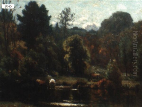 Pastoral Landscape Oil Painting by John Joseph Enneking