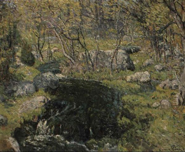 Stream In Spring Oil Painting by John Joseph Enneking